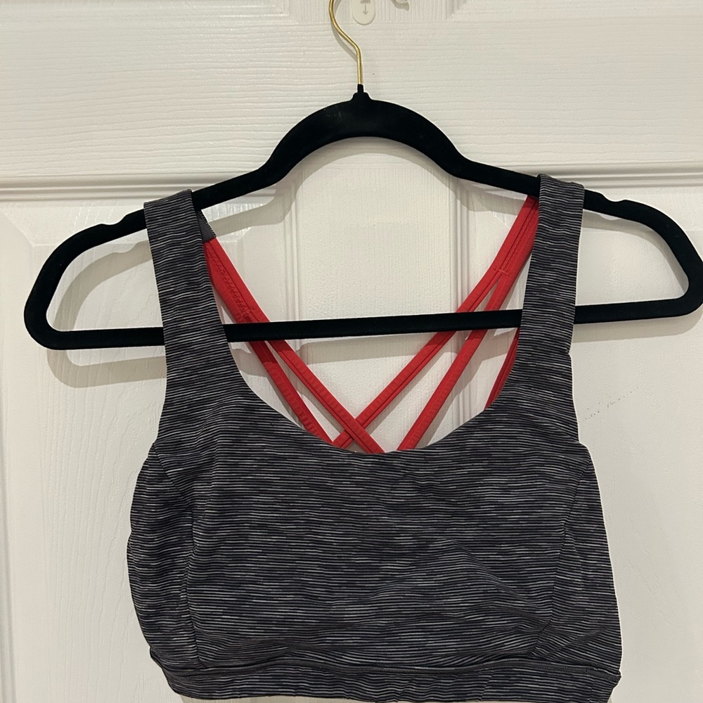 Lululemon Athletica Black and Red energy Bra